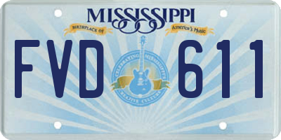 MS license plate FVD611