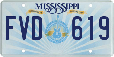 MS license plate FVD619