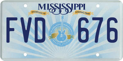 MS license plate FVD676
