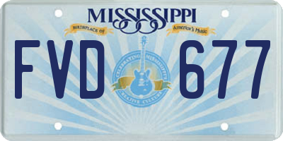 MS license plate FVD677