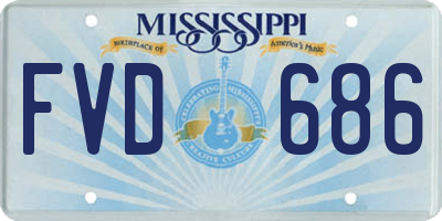 MS license plate FVD686