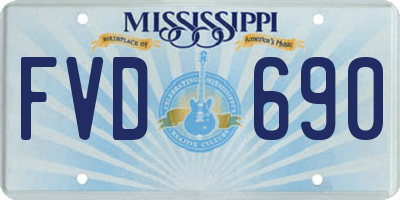 MS license plate FVD690
