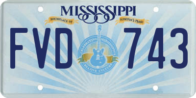 MS license plate FVD743