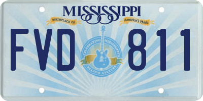 MS license plate FVD811