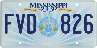 MS license plate FVD826