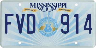 MS license plate FVD914