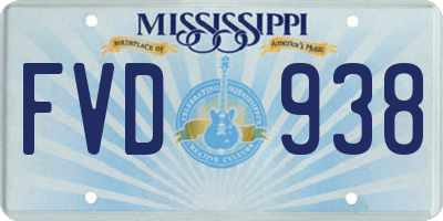 MS license plate FVD938