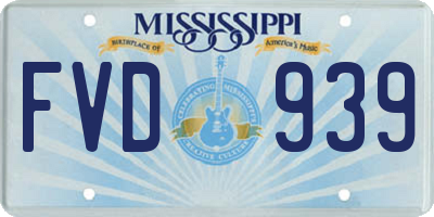MS license plate FVD939