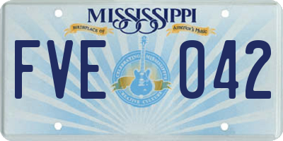 MS license plate FVE042