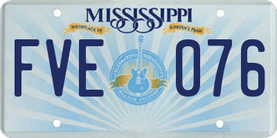 MS license plate FVE076