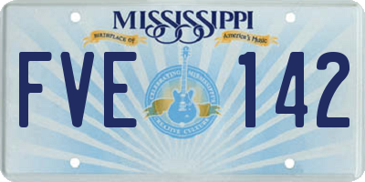 MS license plate FVE142
