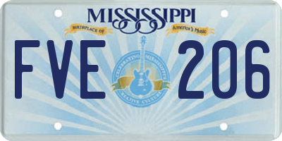 MS license plate FVE206