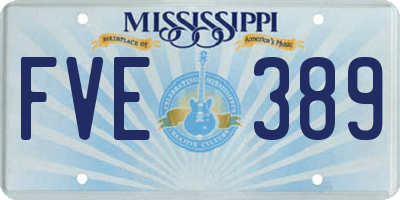 MS license plate FVE389