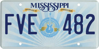 MS license plate FVE482