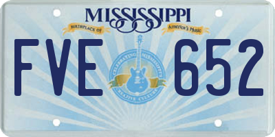 MS license plate FVE652