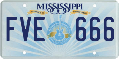 MS license plate FVE666