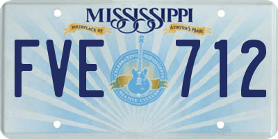 MS license plate FVE712