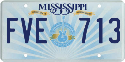 MS license plate FVE713