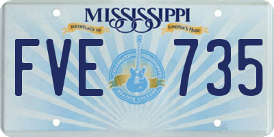 MS license plate FVE735