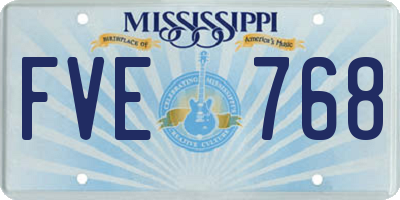 MS license plate FVE768
