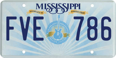 MS license plate FVE786