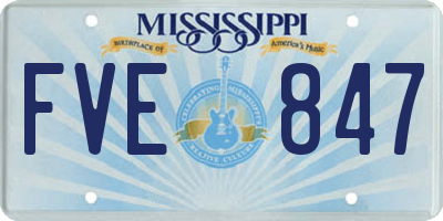 MS license plate FVE847