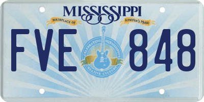 MS license plate FVE848