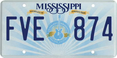 MS license plate FVE874