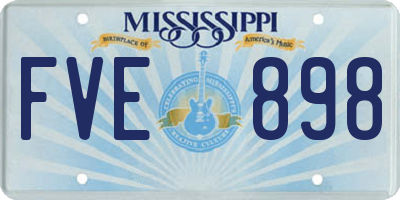 MS license plate FVE898