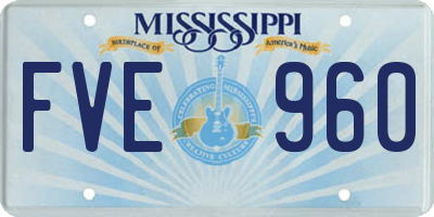 MS license plate FVE960