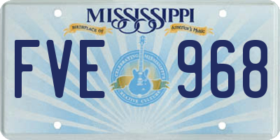 MS license plate FVE968