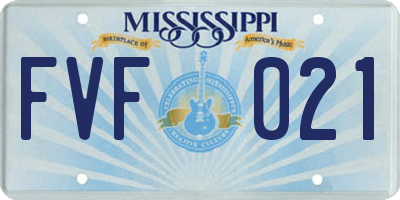 MS license plate FVF021
