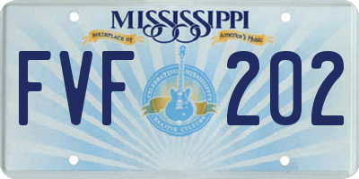 MS license plate FVF202
