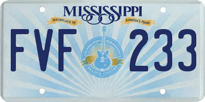 MS license plate FVF233