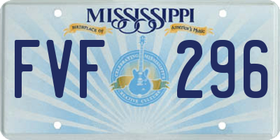 MS license plate FVF296