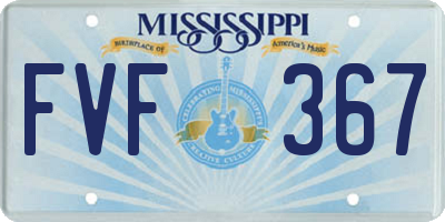 MS license plate FVF367