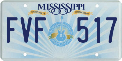 MS license plate FVF517