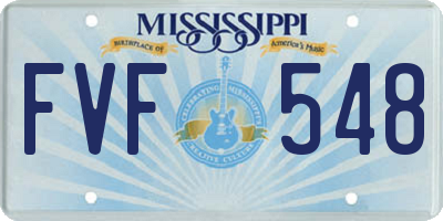 MS license plate FVF548