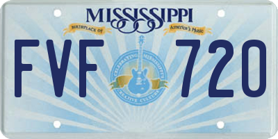 MS license plate FVF720