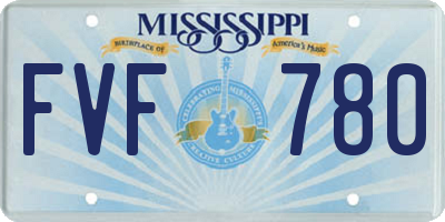 MS license plate FVF780