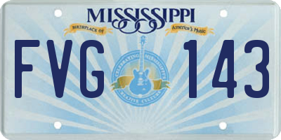 MS license plate FVG143