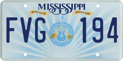 MS license plate FVG194