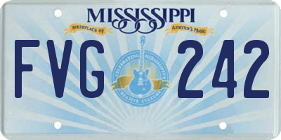 MS license plate FVG242