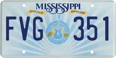 MS license plate FVG351