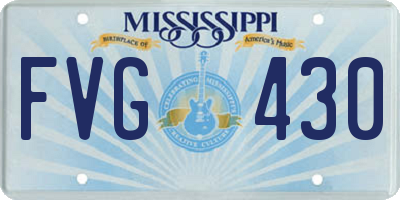 MS license plate FVG430