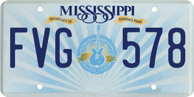 MS license plate FVG578