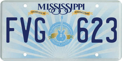 MS license plate FVG623