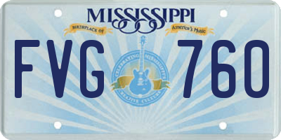 MS license plate FVG760