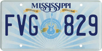 MS license plate FVG829