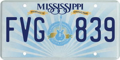 MS license plate FVG839